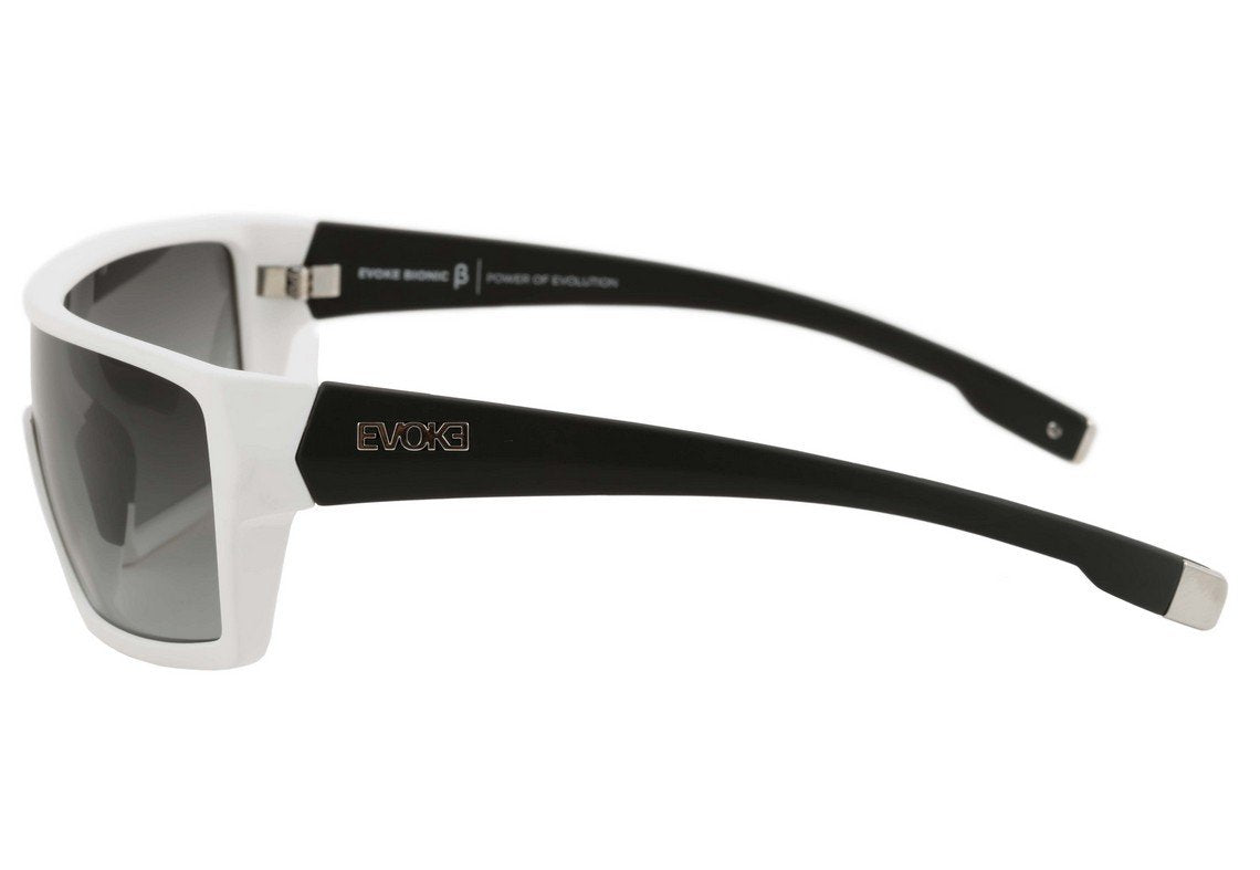 Óculos de Sol Evoke Bionic Beta - White Black Matte / Gray Degradê - 138 mm