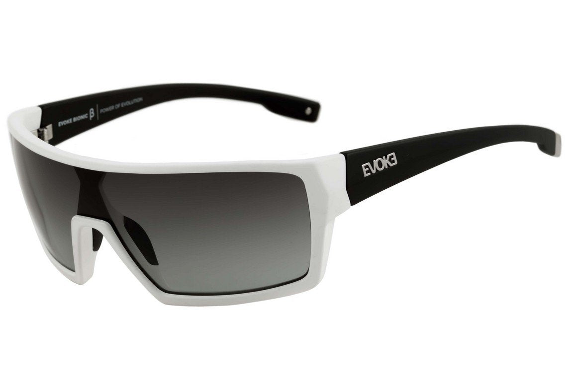 Óculos de Sol Evoke Bionic Beta - White Black Matte / Gray Degradê - 138 mm
