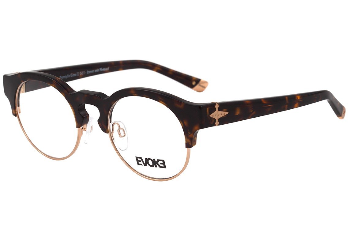 Óculos de Grau Evoke Capo III G21 Turtle Brown Gold - Lente 4,9 cm