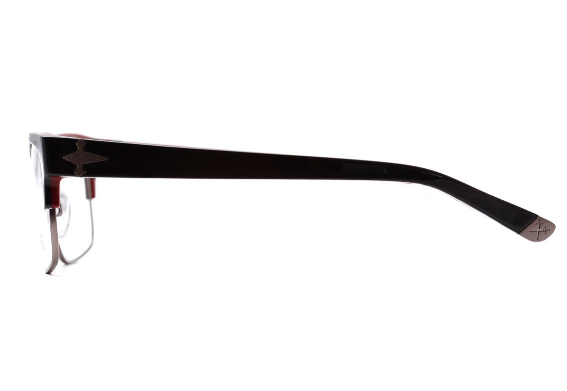 Evoke Capo IV H01 Black Shine Temple Purple - Lente 5,6 cm - Grau