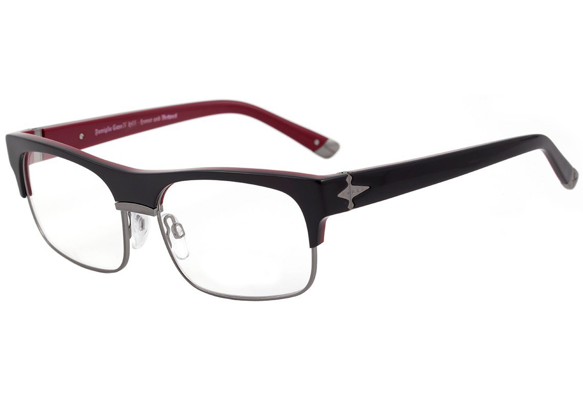 Evoke Capo IV H01 Black Shine Temple Purple - Lente 5,6 cm - Grau