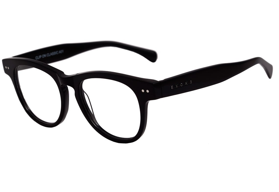Óculos de Grau Evoke Clip On Classic A01 Black Shine / Gray Polarizado - Lente 5,2 cm - Oculos Shop