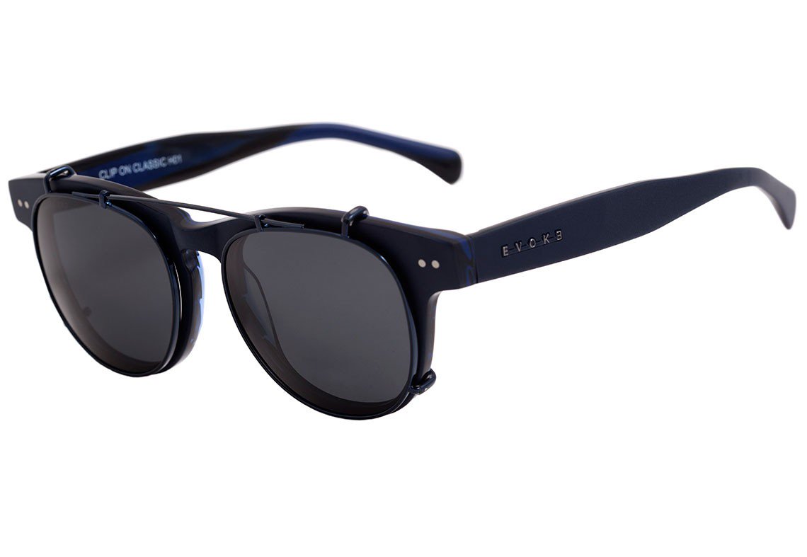 Evoke Classic H01 Clip On Matte Blue / Gray Polarizado - Lente 5,2 cm