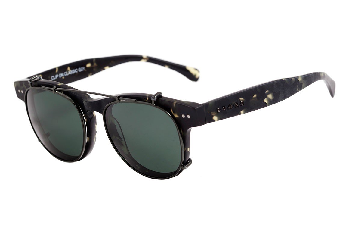 Evoke Classic G21 Clip On Matte Turtle Green / Grey Polarizado - Lente 5,2 cm - Grau