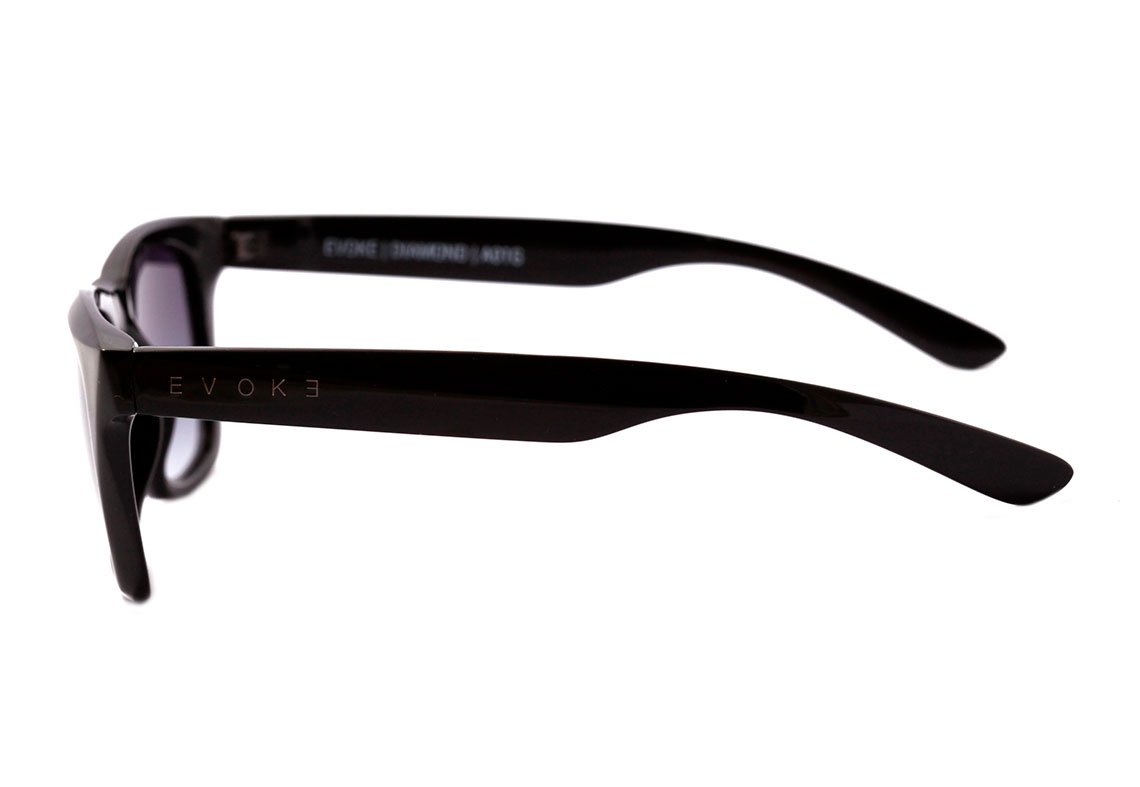 Óculos de Sol Evoke Diamond C01 Black Shine Crocodilus/ Gray Total Unico