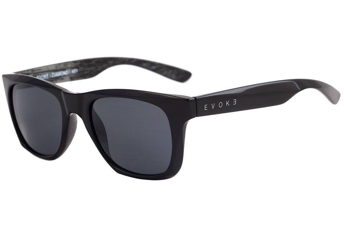 Óculos de Sol Evoke Diamond C01 Black Shine Crocodilus/ Gray Total Unico