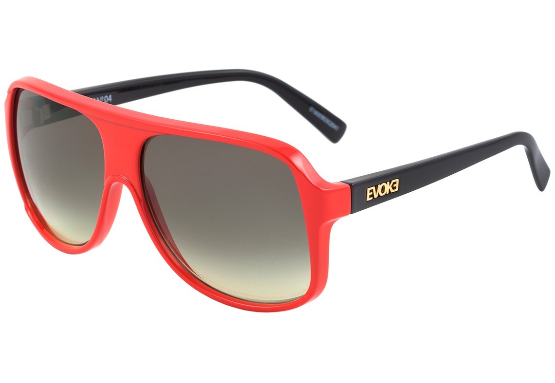 Óculos de Sol Evoke Evk 04 Red Black/ Green Degradê