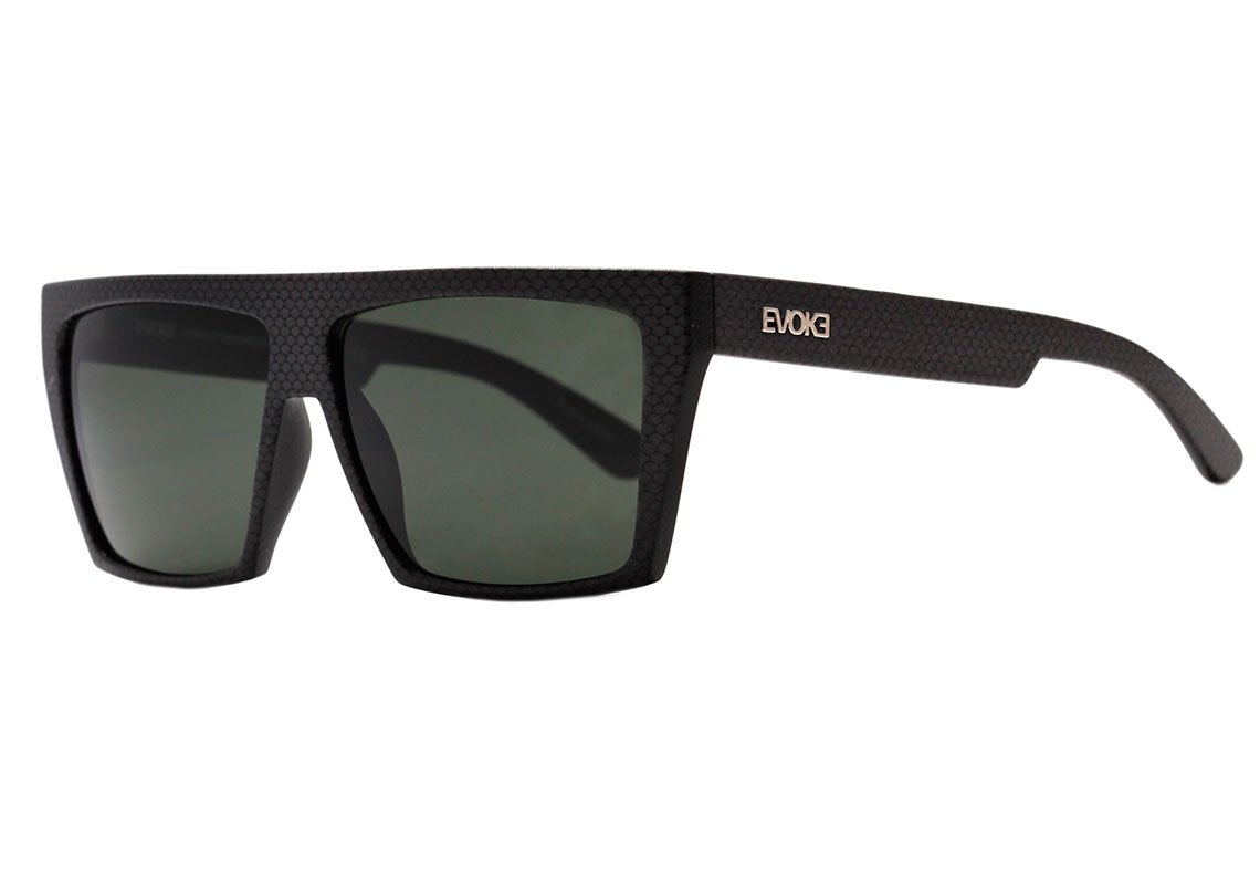 Óculos de Sol Evoke EVK 15 Black With Signs / G15 Green - 56 mm
