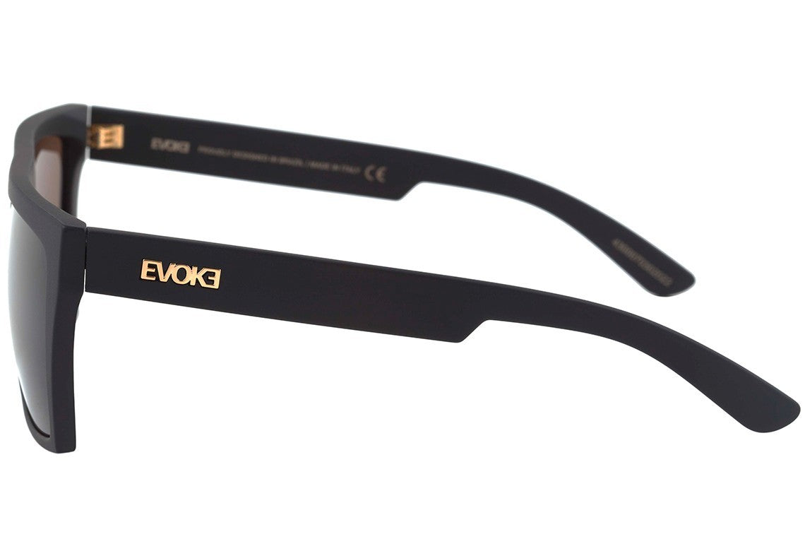 Óculos de Sol Evoke EVK 15 New Black Matte / Brown Total - Lente 5,6 cm