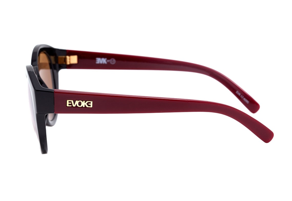 Evoke EVK 17 A09S Black Shine Temple Wine/ Flash Mirror - Sol