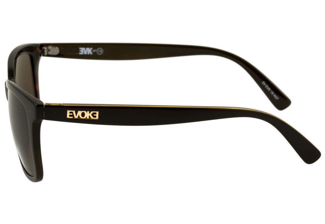 Óculos de Sol Evoke EVK 19 A07 Black Demi Shine / Brown - Lente 5,5 cm