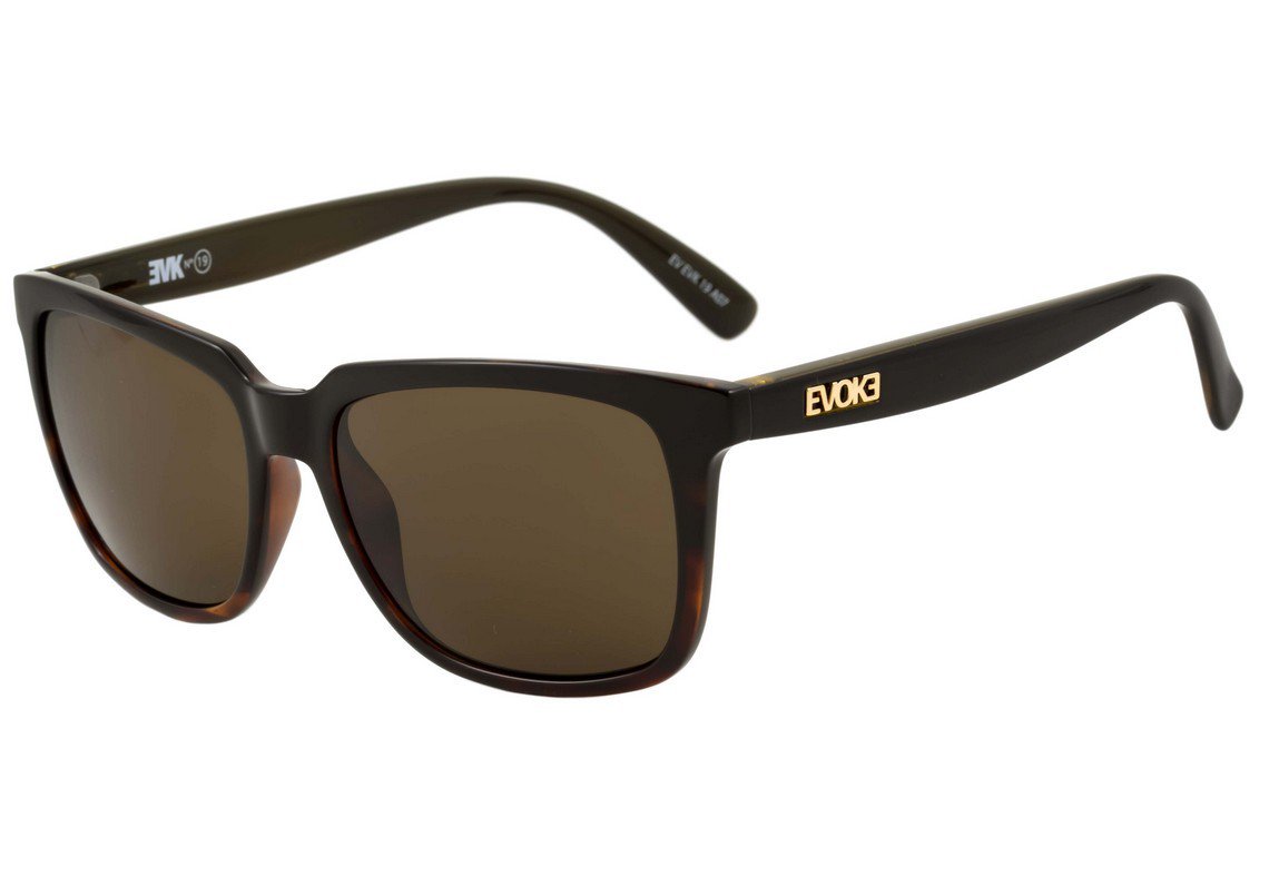 Óculos de Sol Evoke EVK 19 A07 Black Demi Shine / Brown - Lente 5,5 cm