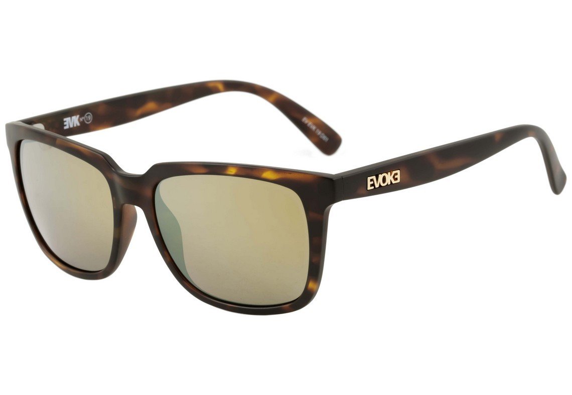 Evoke EVK 19 D01 Turtle Matte / Gold Espelhado - Lente 5,5 cm - Sol
