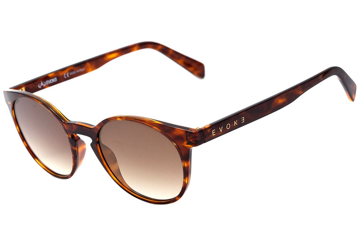 Óculos de Sol Evoke EVK 20 G21S Demi Shine Gold / Gold Flash Unico - 50 mm