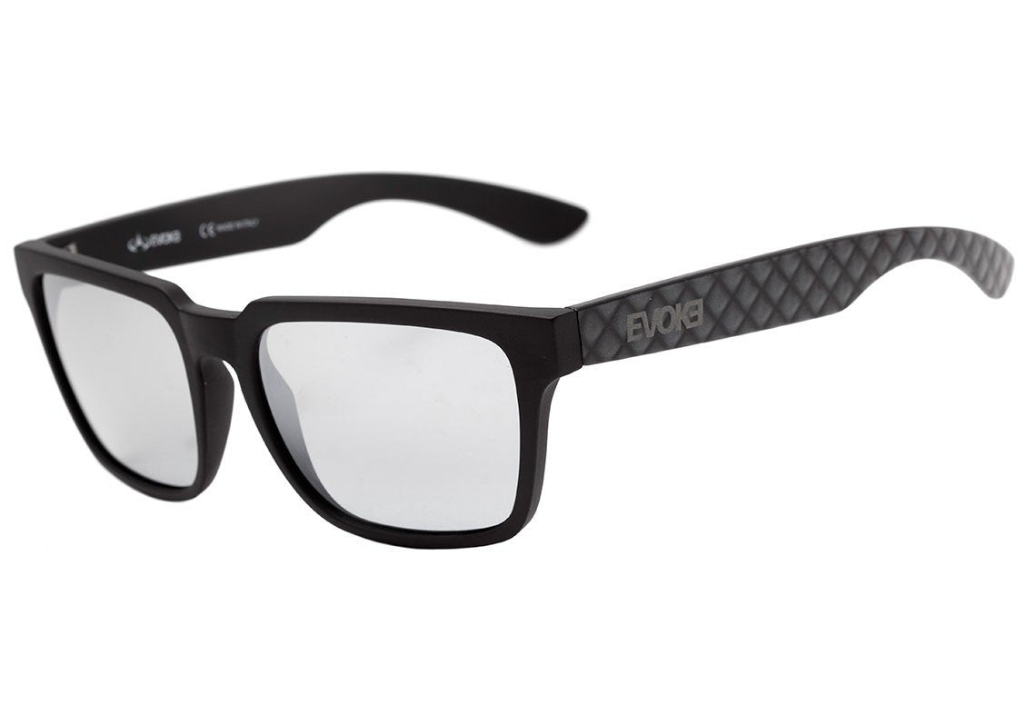 Óculos de Sol Evoke EVK 23 A11S Black Matte Rubber / Silver Flash - 55 mm
