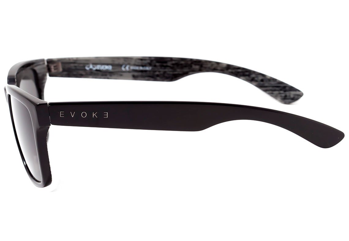 Óculos de Sol Evoke EVK 23 WFD02 Black Shine Gray Wood / Gray - 55 mm