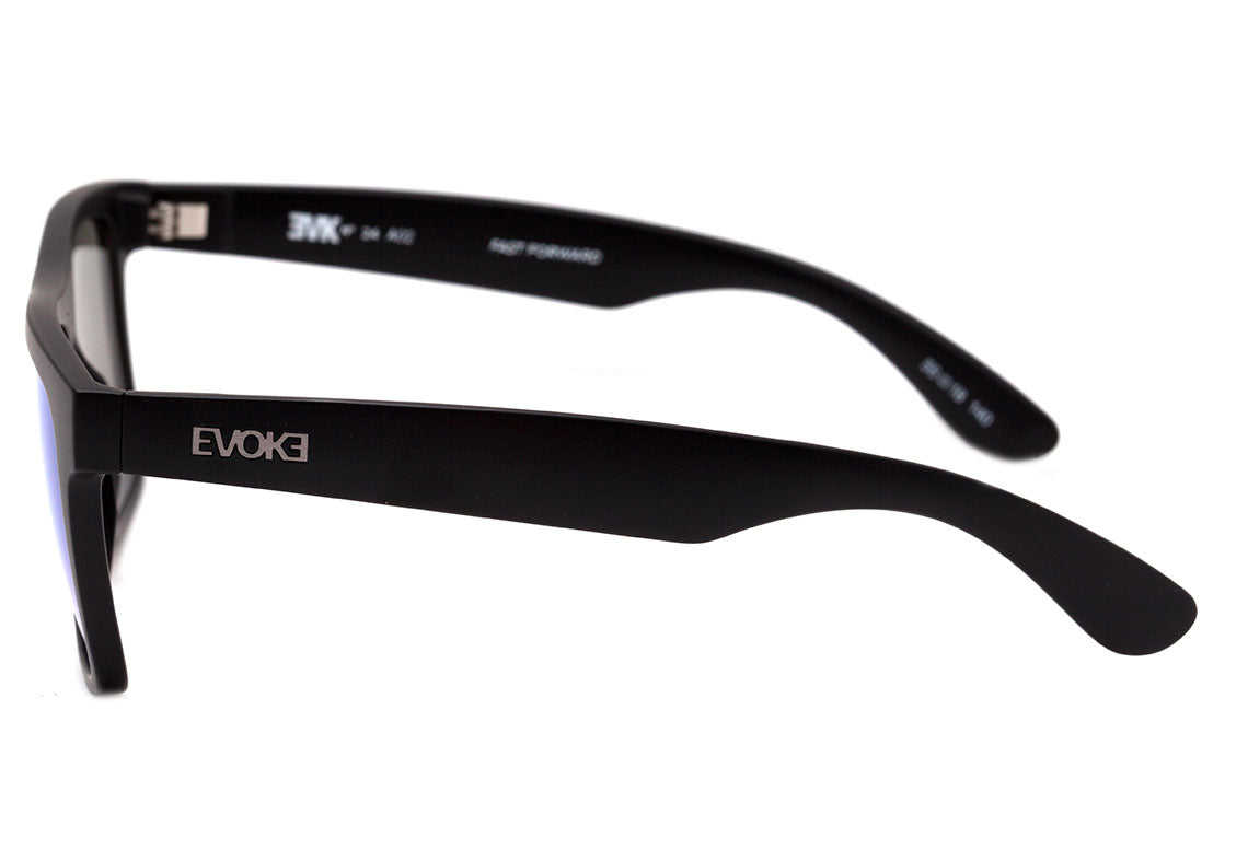 Evoke EVK 24 A02 Matte Black / Blue Espelhado Unico - 56 mm - Sol