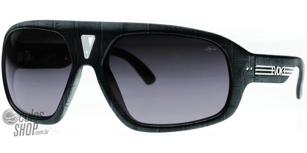 Óculos de Sol Evoke Emerson Fittipaldi Brown/ Gray Degradê Black Leather (Couro)