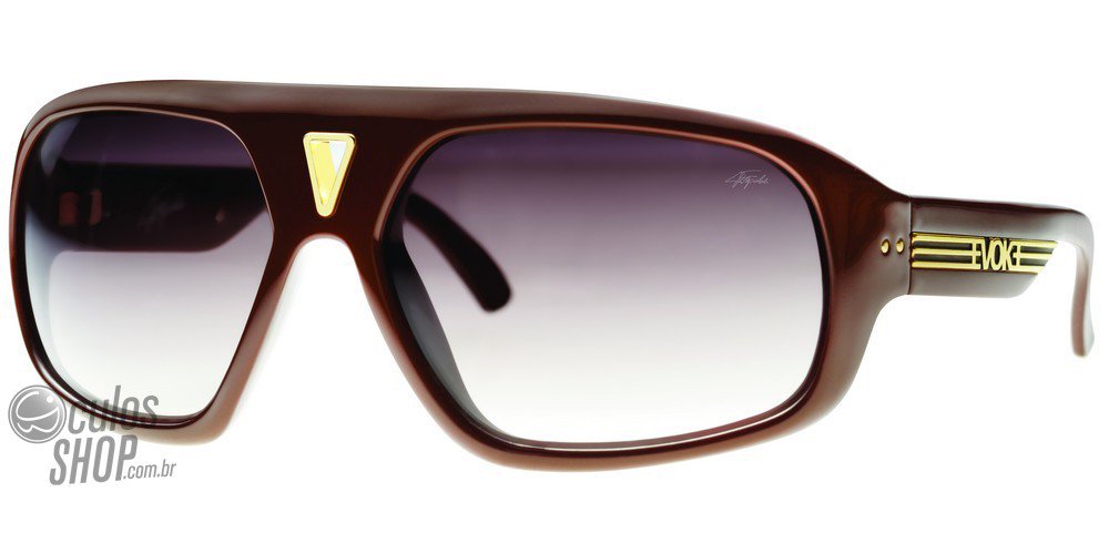 Óculos de Sol Evoke Emerson Fittipaldi Brown/ Gray Degradê