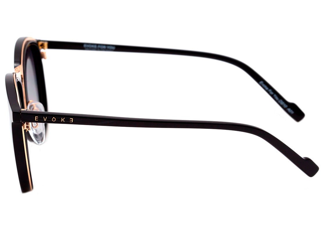 Óculos de Sol Evoke For You DS10 A01 Black Shine Gold / Gold Degradê Espelhado - 56 mm