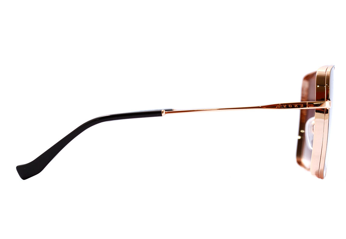 Evoke For You DS24 09A Black Gold Shine / Brown Gradient Unico - 57 mm - Sol