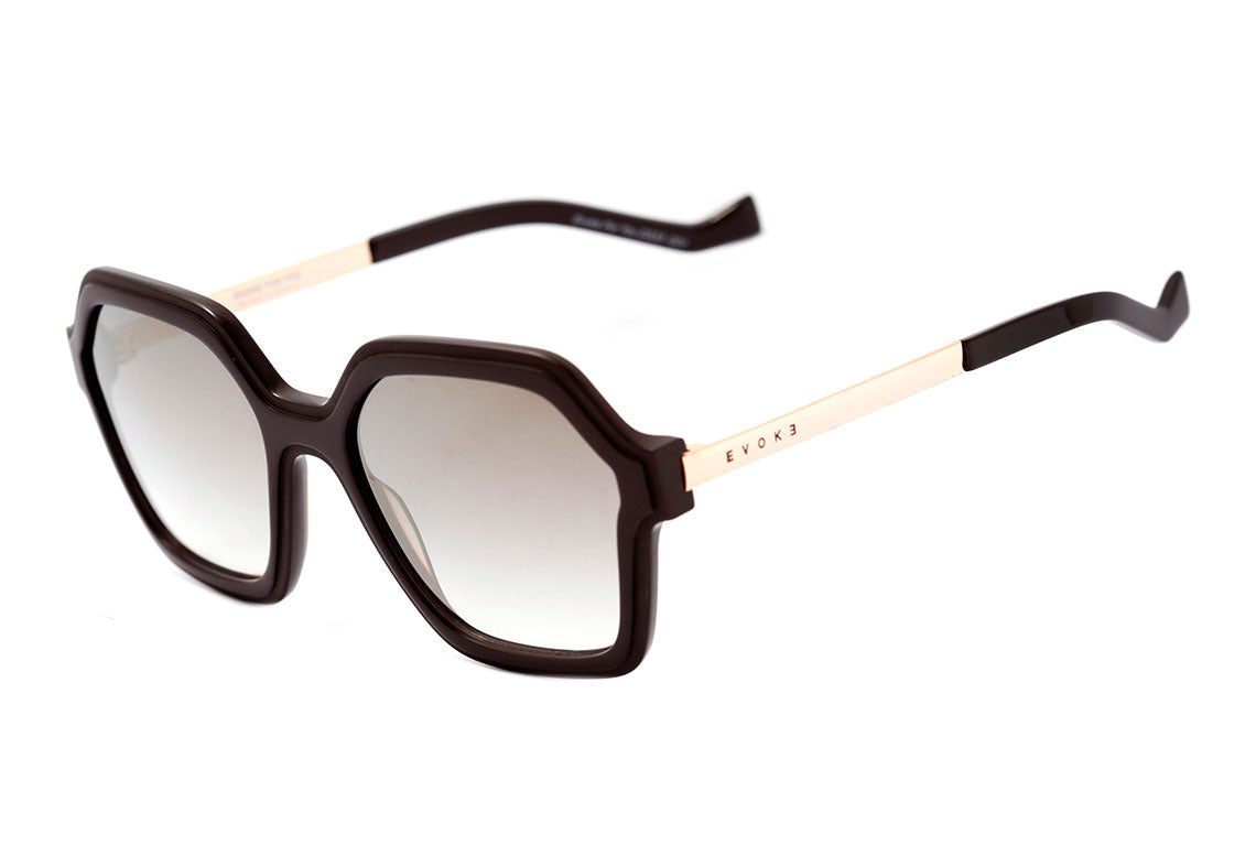 Óculos de Sol Evoke For You Ds33 D01 Brown Shine/ Gold Mirror Gradient Unico
