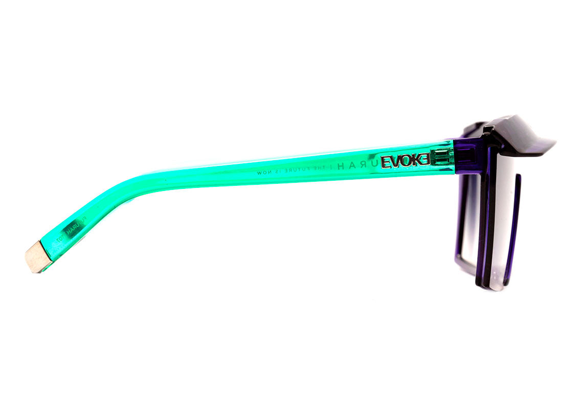 Evoke Futurah T07 Purple Turquoise Silver / Gray Gradient Unico - 146 mm