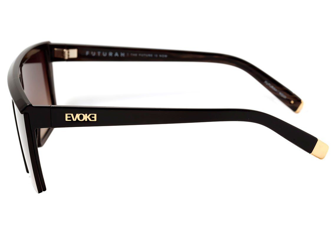 Óculos de Sol Evoke Futurah A12S Black Matte Gold/ Champagne Flash Mirror