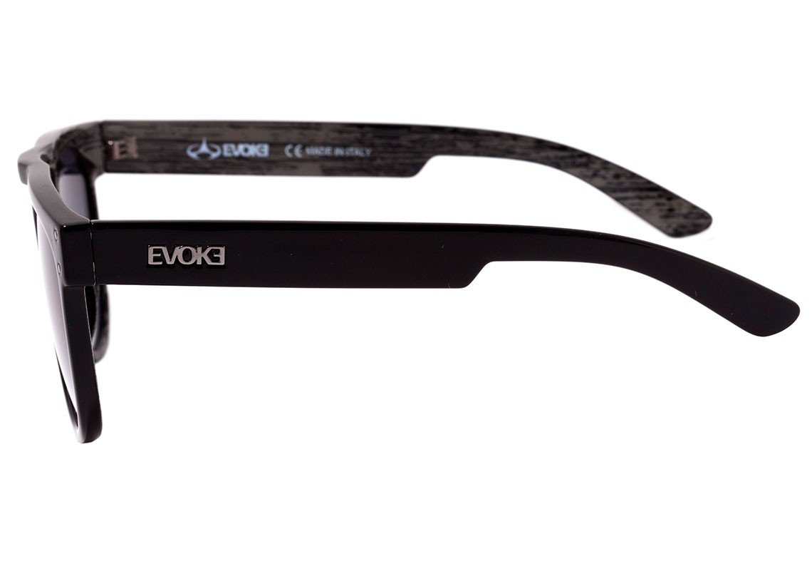 Óculos de Sol Evoke Ghost WD01 Black Shine Gray Wood / Gray Gradient - 53 mm