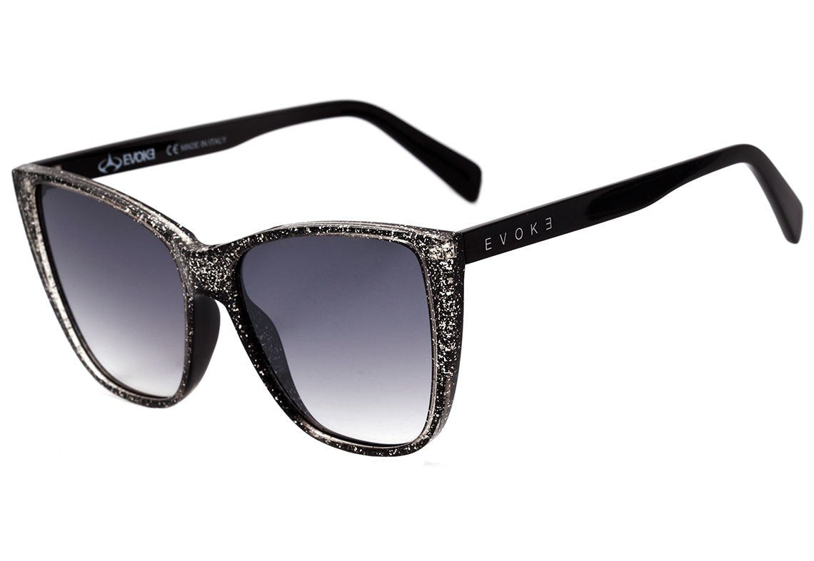 Evoke Godmother A01S Black Shine Glitter / Silver Flash - 57 mm - Sol