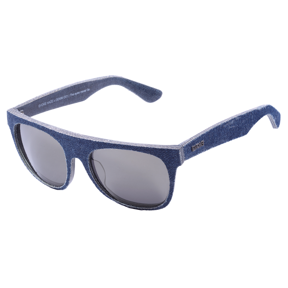 Óculos de Sol Evoke Haze X Denim D01 Azul Fosco / Gold Espelhado - Lente 5,6 cm - Oculos Shop