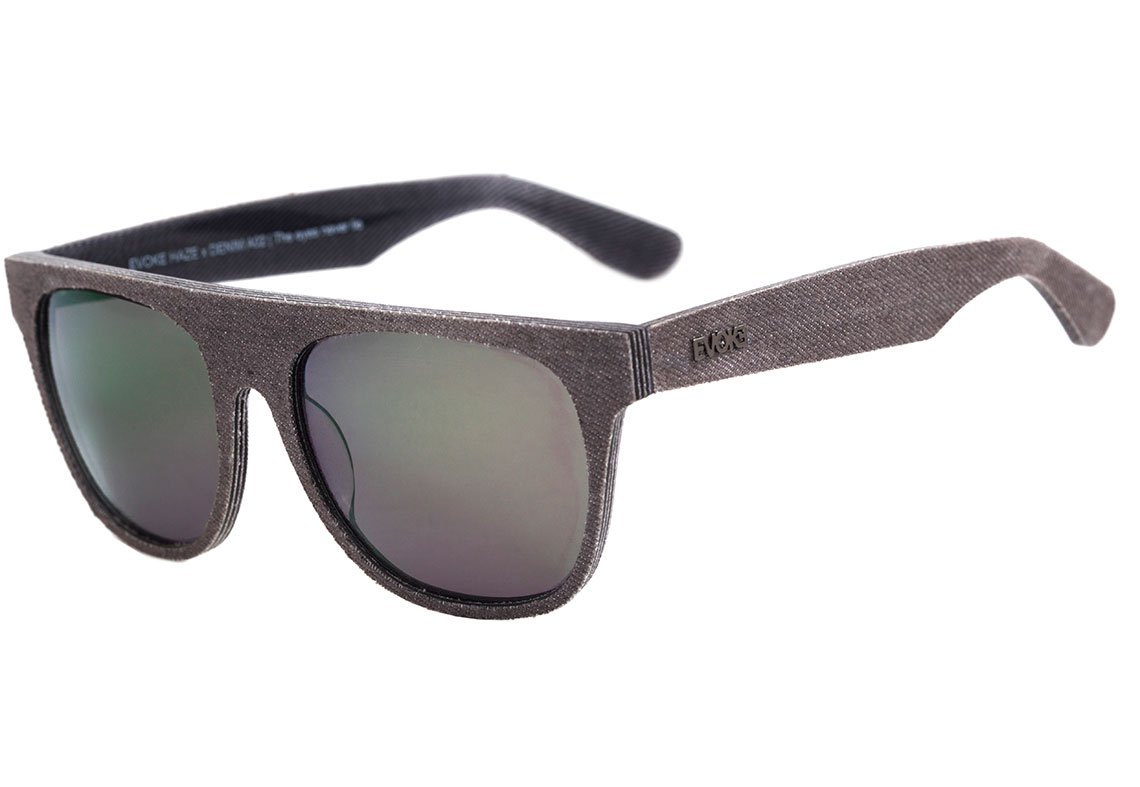 Evoke Haze X Denim A02 Cinza Fosco / Dourado Espelhado - 56 mm - Sol