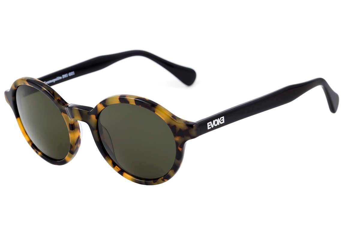 Evoke Kosmopolite DS1 G21 Blond Turtle Temple Black / G15 Green - 50 mm - Sol