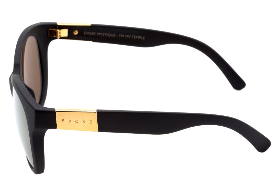 Evoke Mystique A14S Black Matte / Gold Espelhado - 52 mm - Sol
