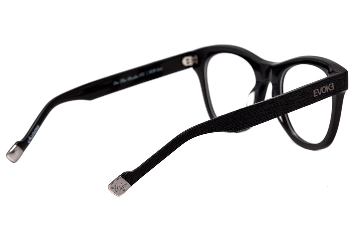 Óculos de Grau Evoke On The Rocks IX A03 Black Shine Temple Turtle Blue - Lente 5,1 cm - Oculos Shop