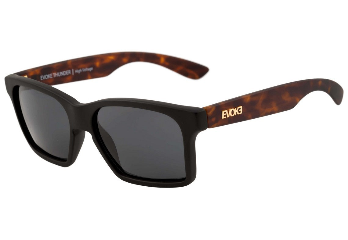 Óculos de Sol Evoke Thunder Black Temple Turtle Matte/ Gray