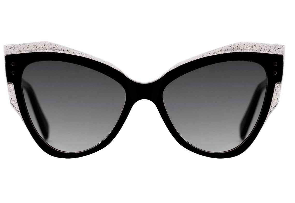 Evoke Unique A01S Black Shine Glitter / Silver Flash - Lente 4,6 cm - Sol
