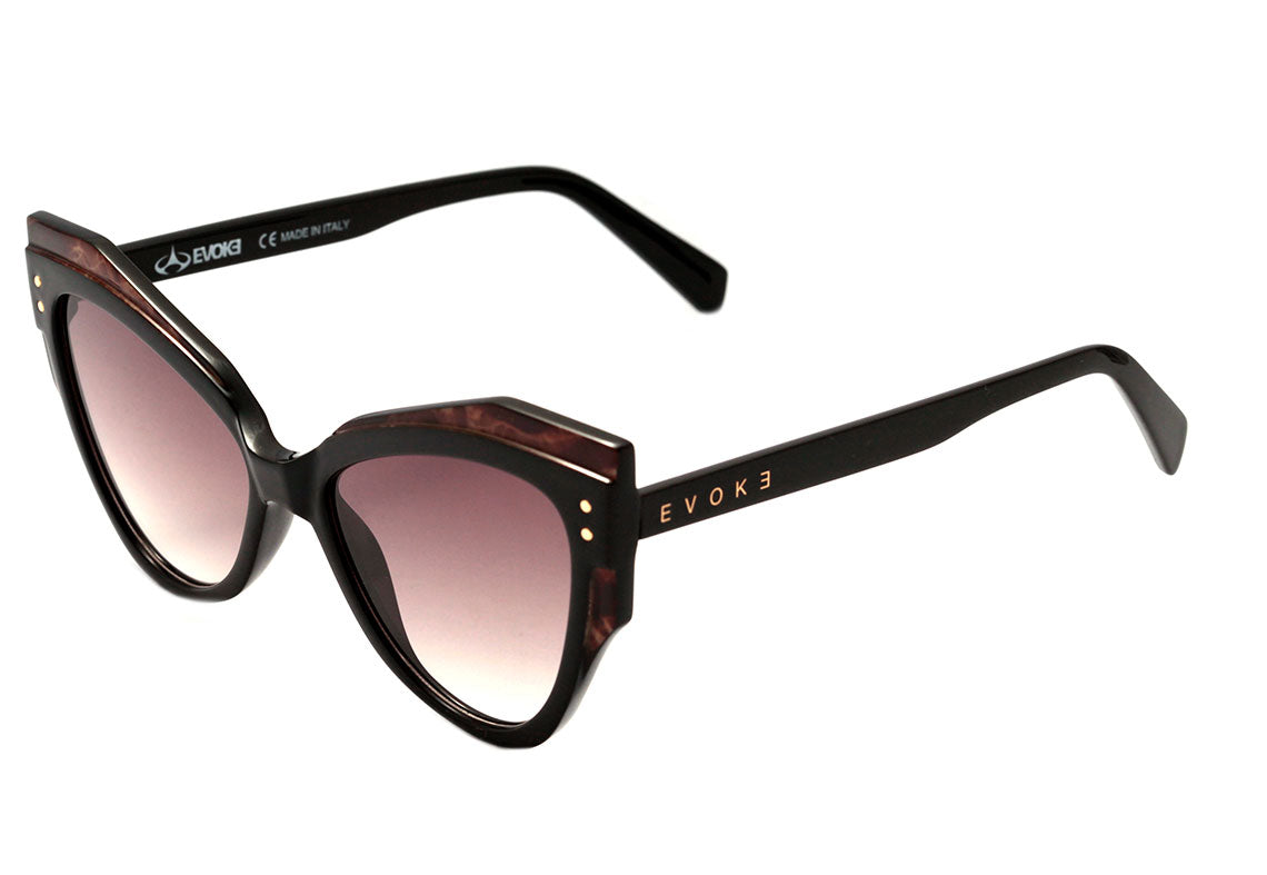 Óculos de Sol Evoke Unique A21S Black Matte Demi Shine / Gold Flash - Lente 4,6 cm - Oculos Shop