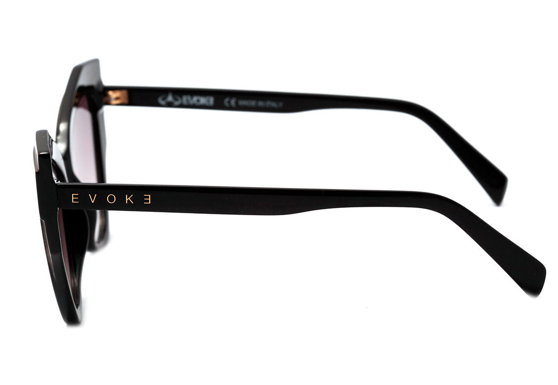 Óculos de Sol Evoke Unique A21S Black Matte Demi Shine / Gold Flash - Lente 4,6 cm - Oculos Shop