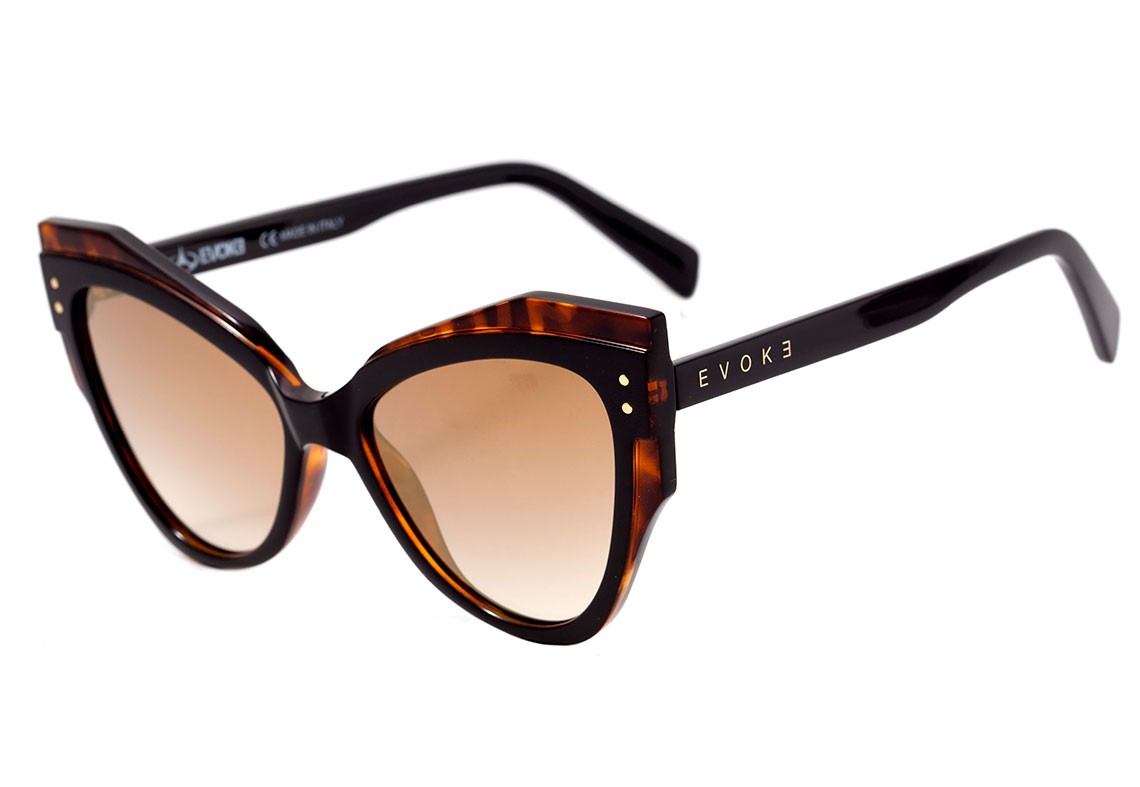 Óculos de Sol Evoke Unique A21S Black Matte Demi Shine / Gold Flash - Lente 4,6 cm - Oculos Shop