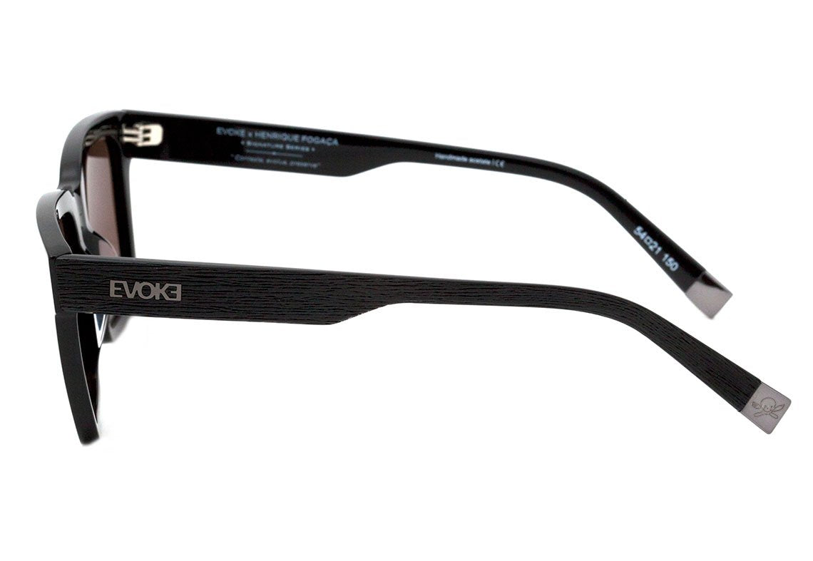 Óculos de Sol Evoke Uprise Ds1 Edição Limitada Henrique Fogaça - A01 Black Shine/ Brown