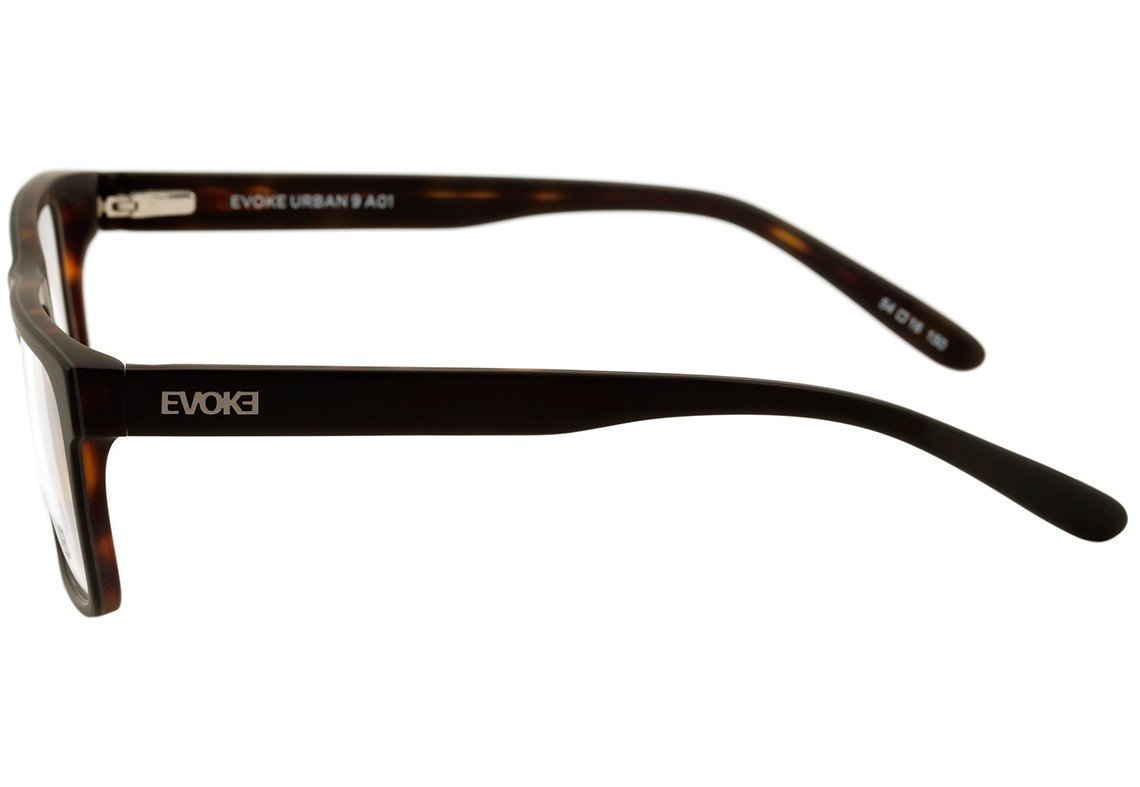 Evoke Urban 09 A01 Black Matte Temple Turtle Brown - 54 mm