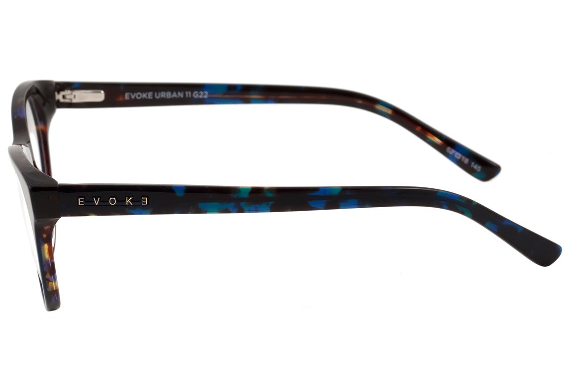 Óculos de Grau Evoke Urban 11 G22 Turtle Blue Brown - Lente 5,2 cm - Oculos Shop