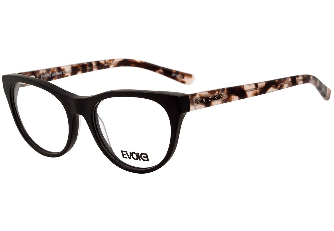 Evoke Urban 12 A01 Black Matte Temple Turtle Brown - 54 mm - Grau