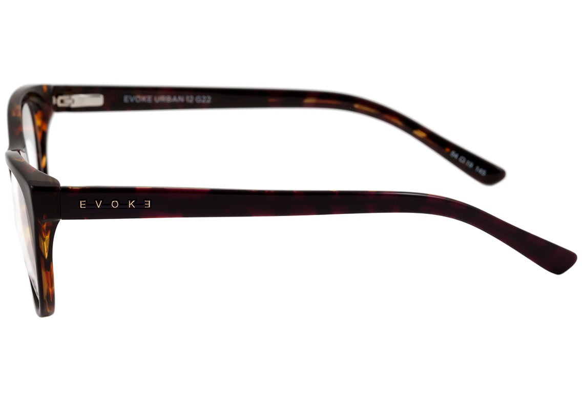 Óculos de Grau Evoke Urban 12 G22 Purple Shine Temple Turtle Brown - 54 mm