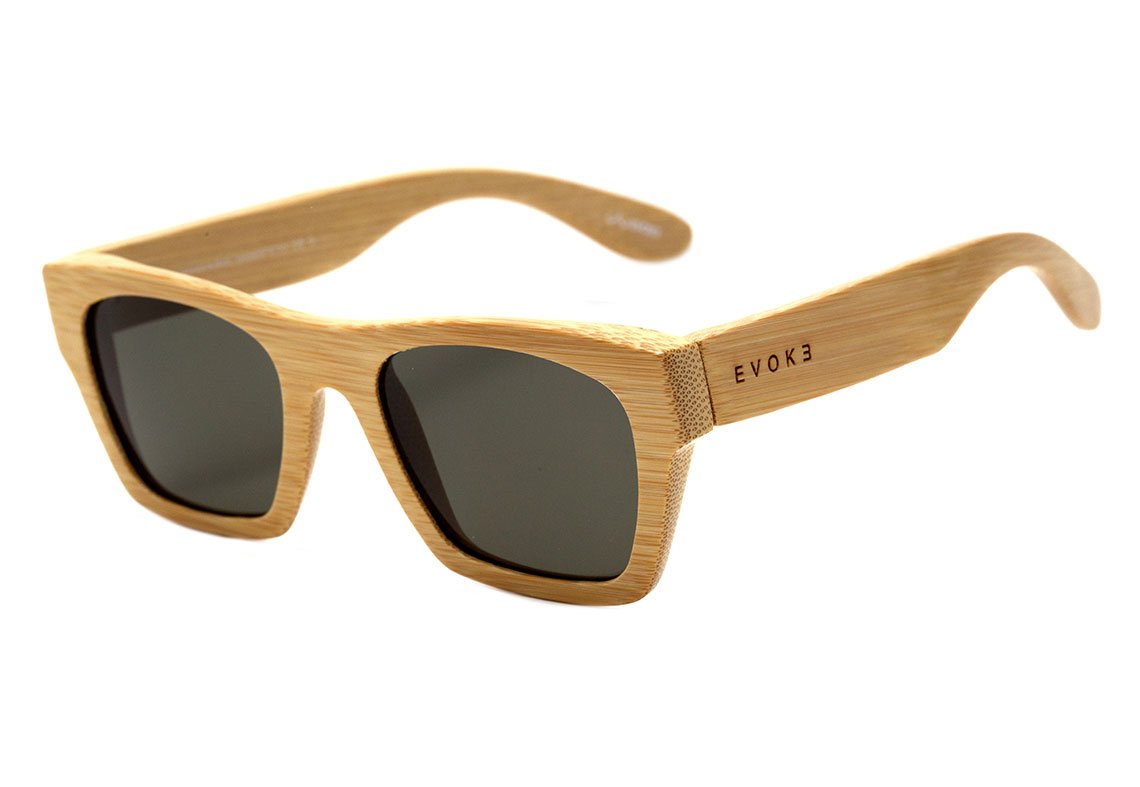 Óculos de Sol Evoke Wood Series 02 Bamboo Clear Wood/ G15 Green