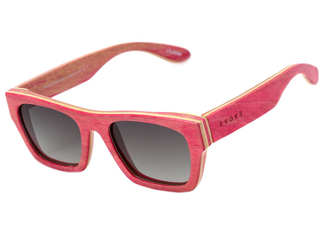 Óculos de Sol Evoke Wood Series 02 Madeira Maple Collection Pink / Brown Degradê - 51 mm