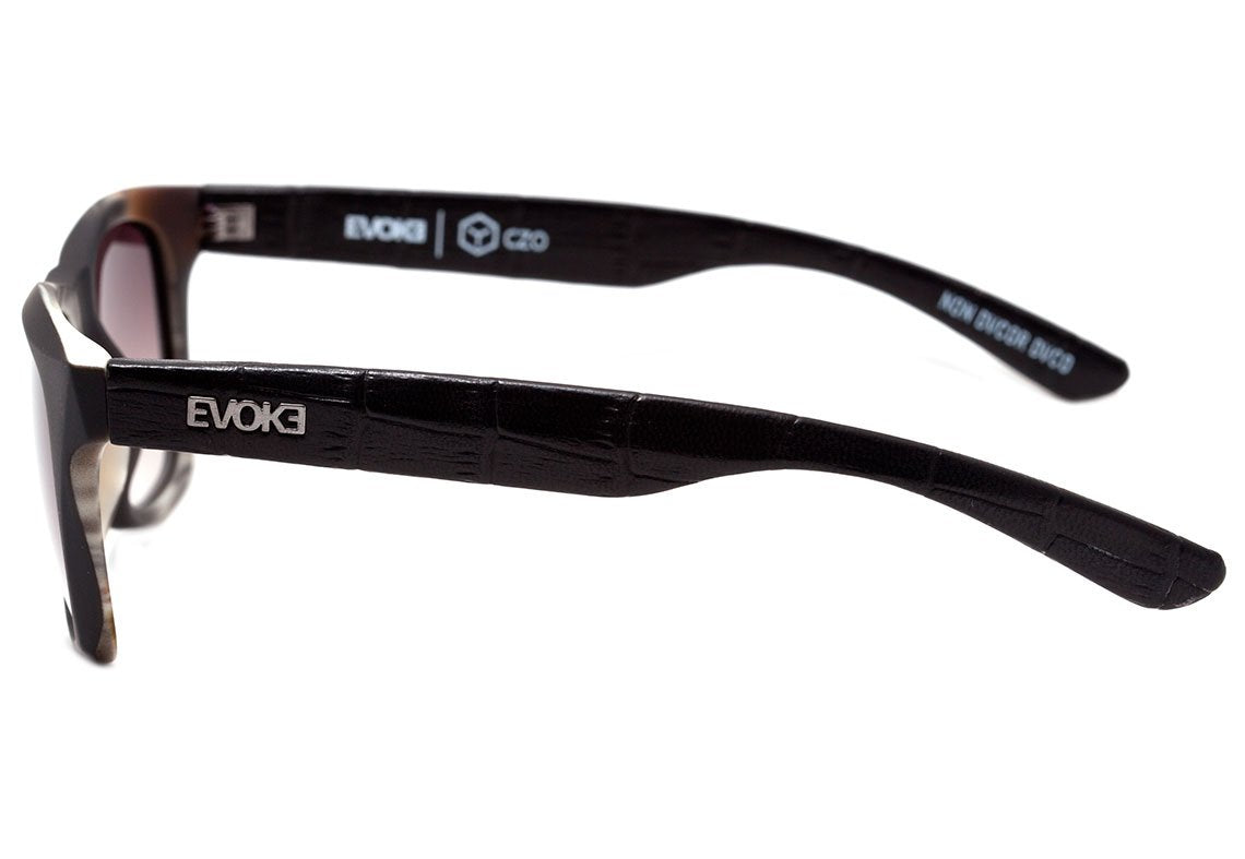Óculos de Sol Evoke X Cartel 011 Diamond A01T Black Matte Bone Texture/ Brown Degradê