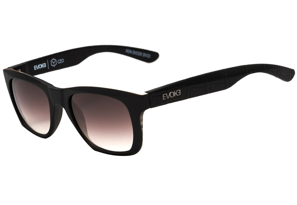 Óculos de Sol Evoke X Cartel 011 Diamond A01T Black Matte Bone Texture/ Brown Degradê