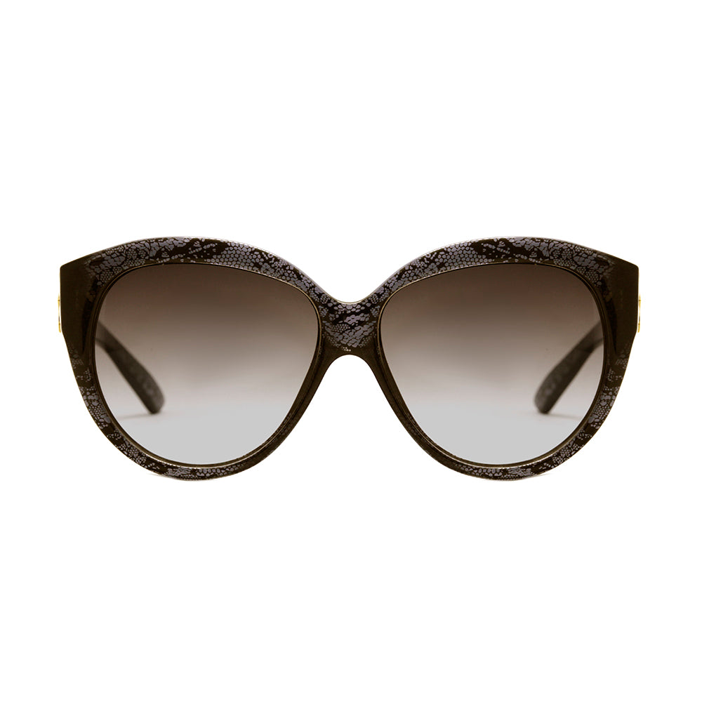 Óculos de Sol Evoke Déjà Vu Cat Style Dark Lace Gold / Brown Degradê - Lente 5,7 cm